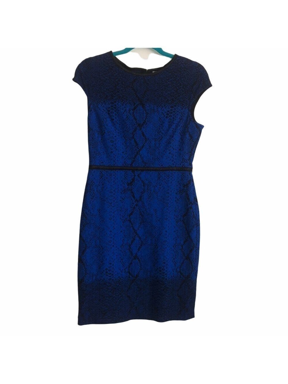 Blue snake print dress
